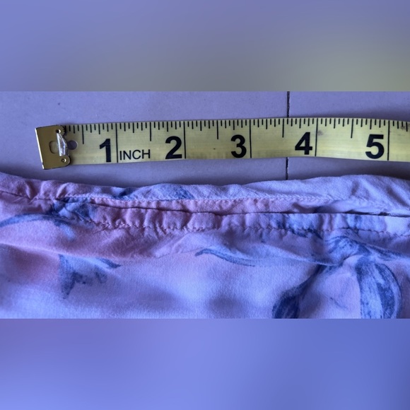 Wide Leg Palazzo Pants Pull On Snake Skin Print Floral M Pockets Elastic Tie - Picture 12 of 16